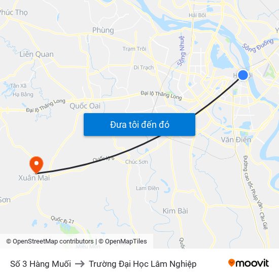 Số 3 Hàng Muối to Trường Đại Học Lâm Nghiệp map