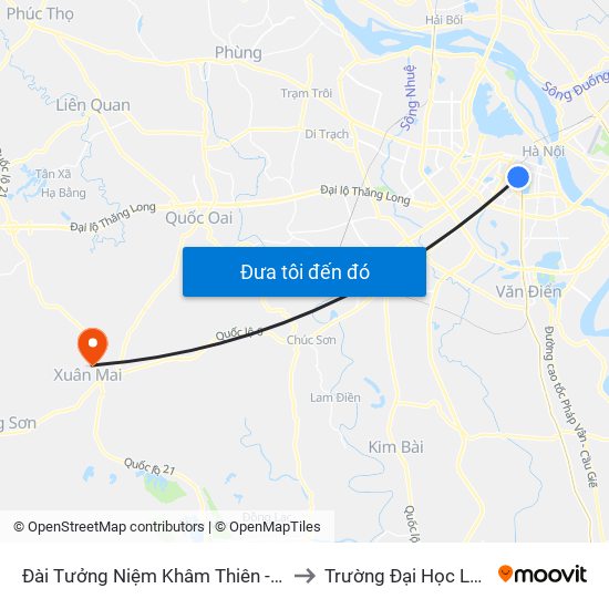 Đài Tưởng Niệm Khâm Thiên - 45 Khâm Thiên to Trường Đại Học Lâm Nghiệp map