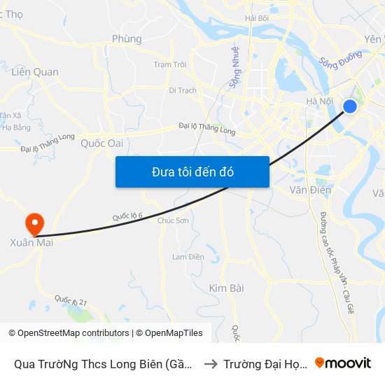 Qua TrườNg Thcs Long Biên (GầN Ngõ 46 Tư ĐìNh) - Cổ Linh to Trường Đại Học Lâm Nghiệp map