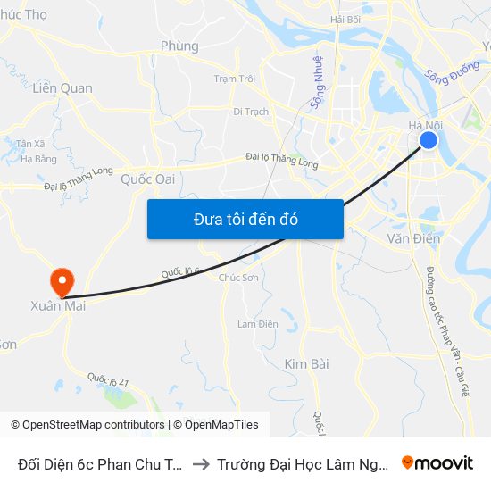 Đối Diện 6c Phan Chu Trinh to Trường Đại Học Lâm Nghiệp map