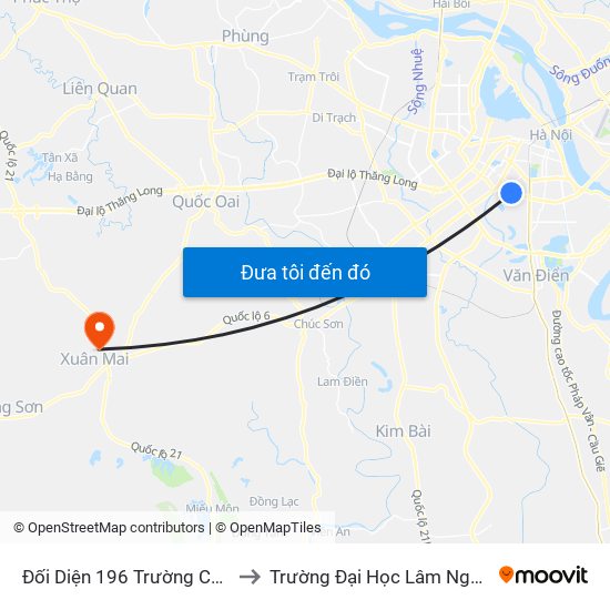 Đối Diện 196 Trường Chinh to Trường Đại Học Lâm Nghiệp map