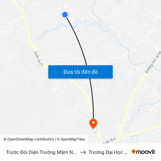 Trước Đói Diện Trường Mầm Non Xã Phú Cát 50m to Trường Đại Học Lâm Nghiệp map