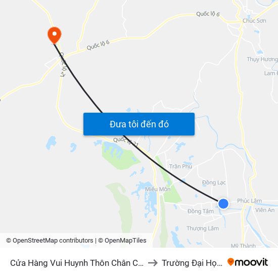 Cửa Hàng Vui Huynh Thôn Chân Chim, Phúc Lâm - Tỉnh Lộ 429 to Trường Đại Học Lâm Nghiệp map