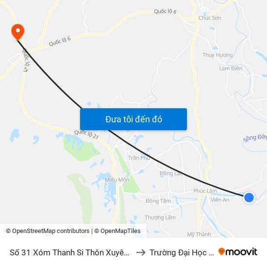 Số 31 Xóm Thanh Si Thôn Xuyên Dương - Tỉnh Lộ 429 to Trường Đại Học Lâm Nghiệp map