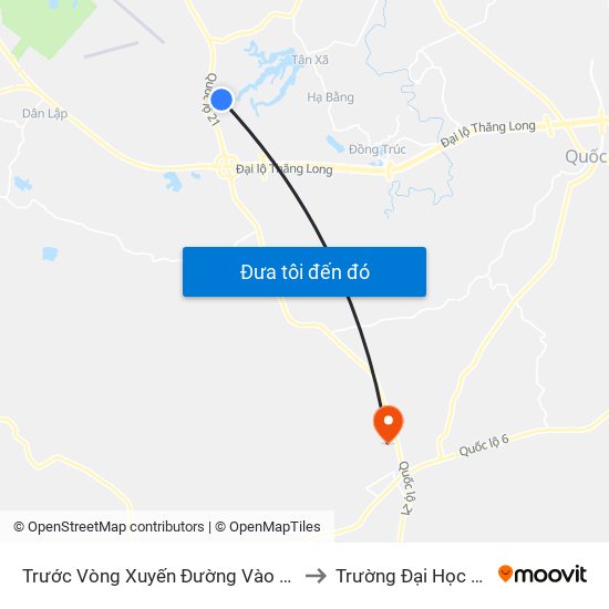 Trước Vòng Xuyến Đường Vào Trường Đh Fpt 70m to Trường Đại Học Lâm Nghiệp map