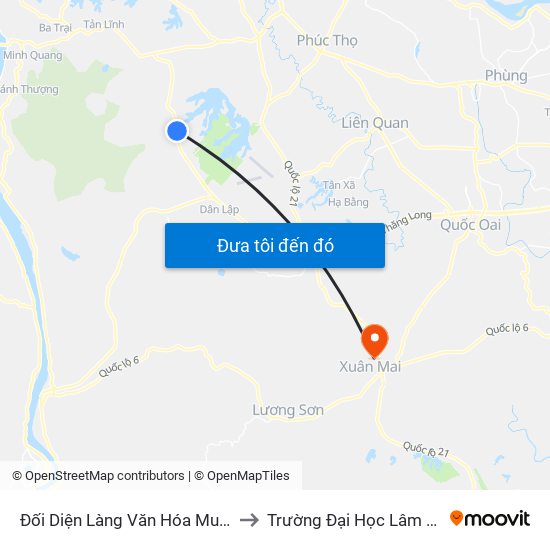 Đối Diện Làng Văn Hóa Muỗi, Đt87 to Trường Đại Học Lâm Nghiệp map