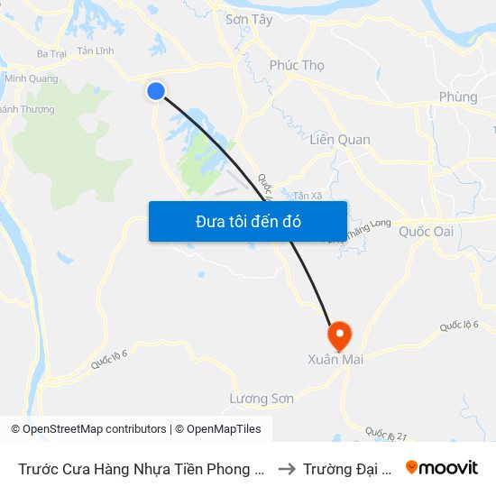 Trước Cưa Hàng Nhựa Tiền Phong Minh Sáu, Thôn Xuân Hòa, Vân Hòa, Đt87 to Trường Đại Học Lâm Nghiệp map