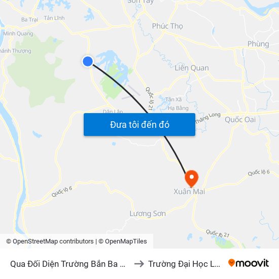 Qua Đối Diện Trường Bắn Ba Vành 40m, Đt87 to Trường Đại Học Lâm Nghiệp map