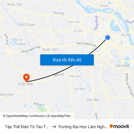 Tập Thể Điện Tử Tàu Thủy to Trường Đại Học Lâm Nghiệp map