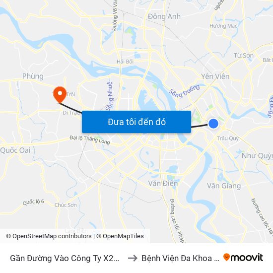 Gần Đường Vào Công Ty X22 - 705 Nguyễn Văn Linh to Bệnh Viện Đa Khoa Huyện Hoài Đức map