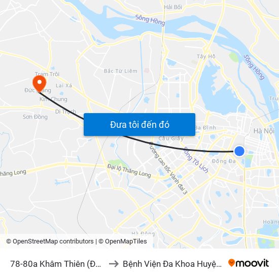 44-46 Khâm Thiên to Bệnh Viện Đa Khoa Huyện Hoài Đức map