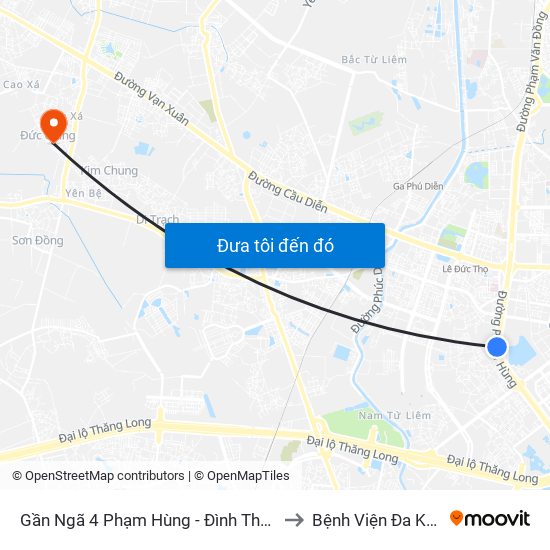 Gần Ngã 4 Phạm Hùng - Đình Thôn (Hướng Đi Khuất Duy Tiến)-Cột Sau to Bệnh Viện Đa Khoa Huyện Hoài Đức map