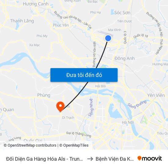 Đối Diện Ga Hàng Hóa Als - Trung Tâm Dịch Vụ Kỹ Thuật Cung Ứng Điện to Bệnh Viện Đa Khoa Huyện Hoài Đức map