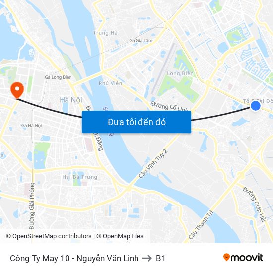 Công Ty May 10 - Nguyễn Văn Linh to B1 map