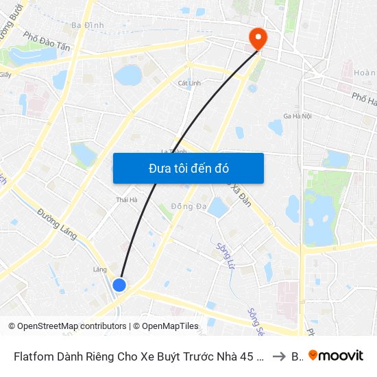 Flatfom Dành Riêng Cho Xe Buýt Trước Nhà 45 Đường Láng to B1 map