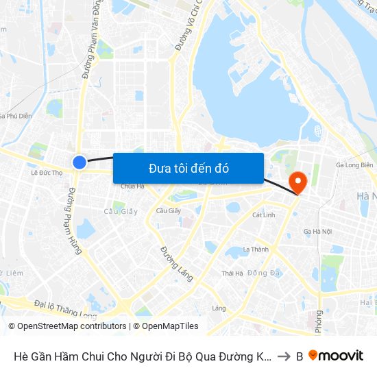 2b Phạm Văn Đồng to B1 map