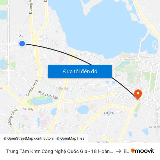 Trung Tâm Khtn Công Nghệ Quốc Gia - 18 Hoàng Quốc Việt to B1 map