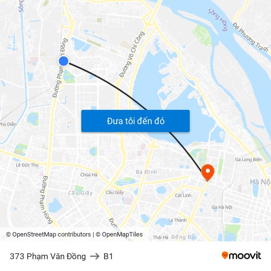 373 Phạm Văn Đồng to B1 map