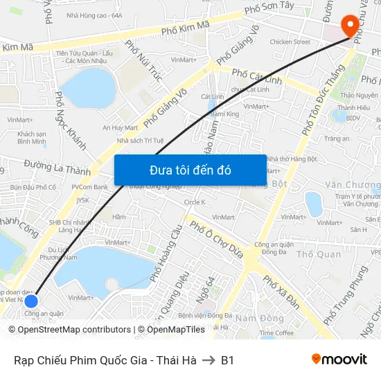 Rạp Chiếu Phim Quốc Gia - Thái Hà to B1 map