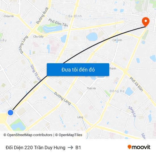 Đối Diện 220 Trần Duy Hưng to B1 map