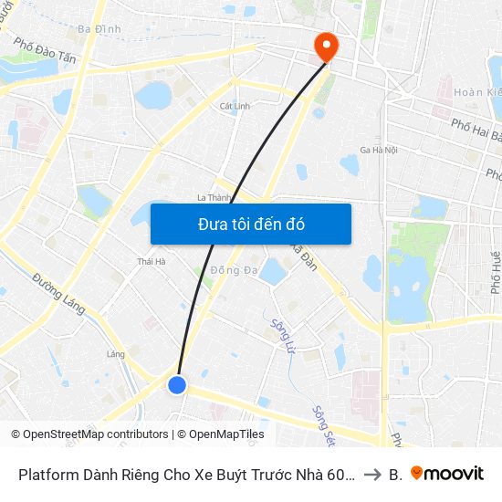 Platform Dành Riêng Cho Xe Buýt Trước Nhà 604 Trường Chinh to B1 map