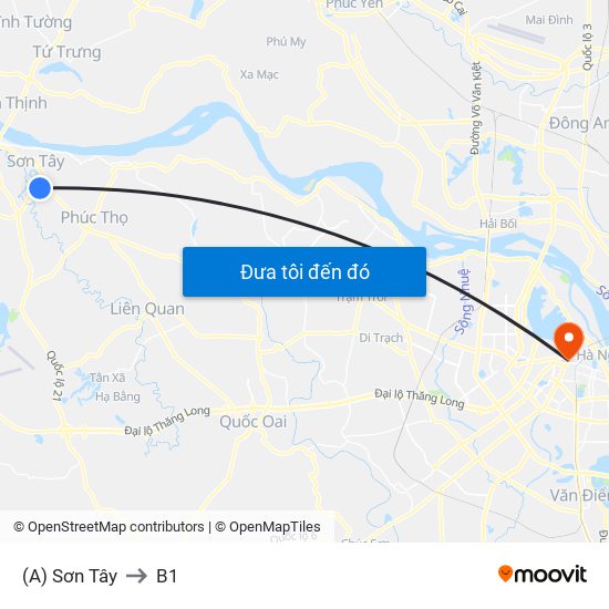(A) Sơn Tây to B1 map
