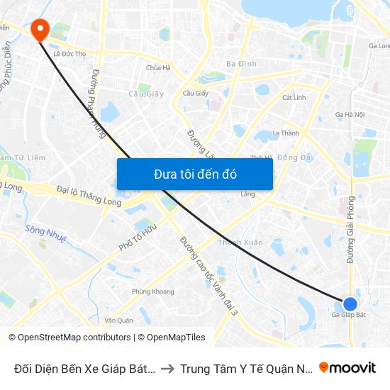 Đối Diện Bến Xe Giáp Bát - Giải Phóng to Trung Tâm Y Tế Quận Nam Từ Liêm map