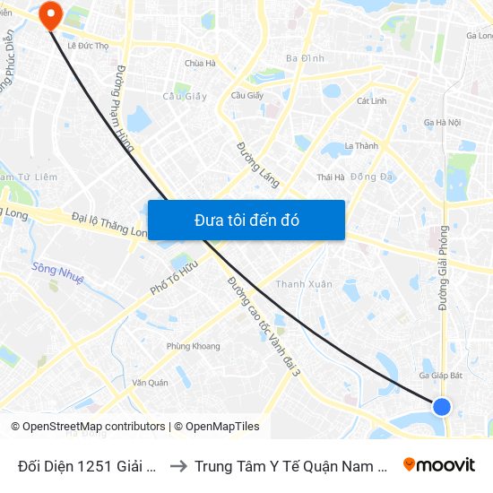 Đối Diện 1251 Giải Phóng to Trung Tâm Y Tế Quận Nam Từ Liêm map