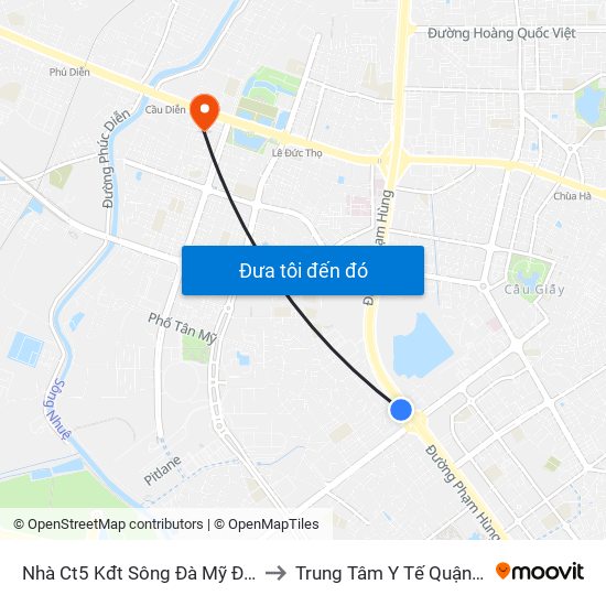 Nhà Ct5 Kđt Sông Đà Mỹ Đình - Phạm Hùng to Trung Tâm Y Tế Quận Nam Từ Liêm map