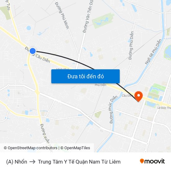 (A) Nhổn to Trung Tâm Y Tế Quận Nam Từ Liêm map