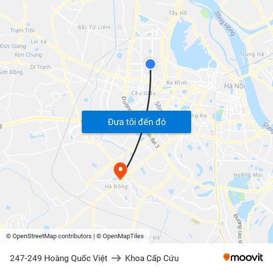 247-249 Hoàng Quốc Việt to Khoa Cấp Cứu map