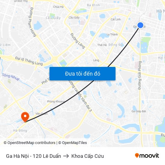 Ga Hà Nội - 120 Lê Duẩn to Khoa Cấp Cứu map