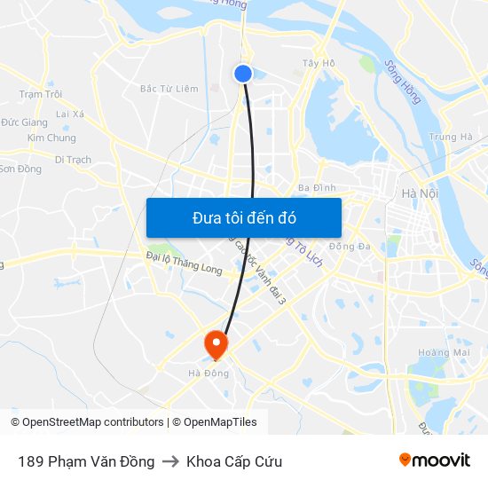 189 Phạm Văn Đồng to Khoa Cấp Cứu map