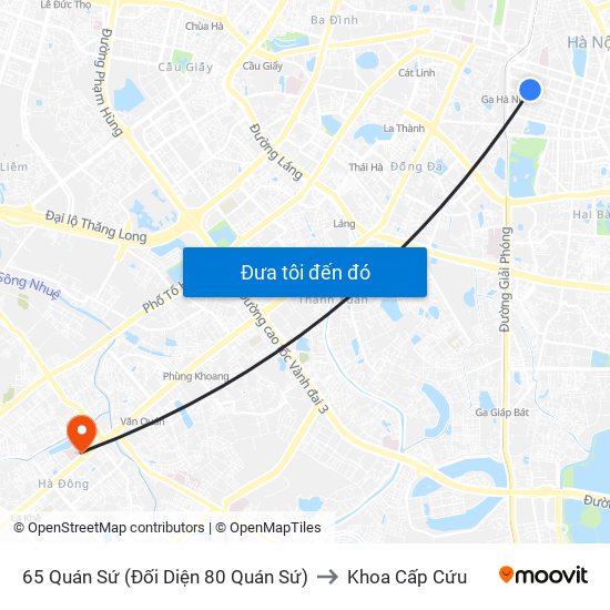 65 Quán Sứ (Đối Diện 80 Quán Sứ) to Khoa Cấp Cứu map