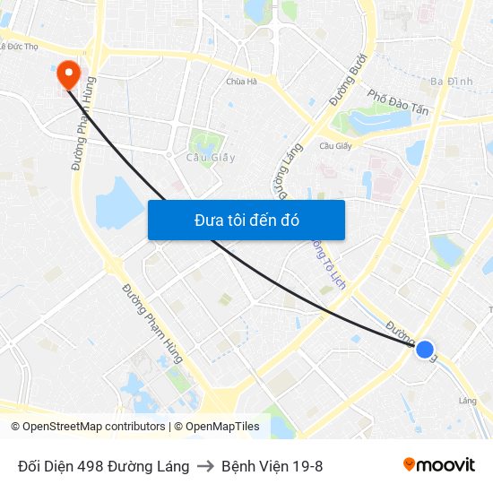 Đối Diện 498 Đường Láng to Bệnh Viện 19-8 map