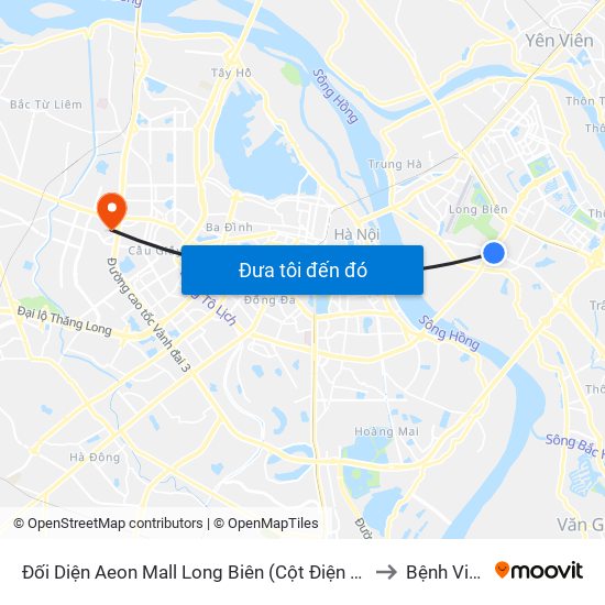 Đối Diện Aeon Mall Long Biên (Cột Điện T4a/2a-B Đường Cổ Linh) to Bệnh Viện 19-8 map