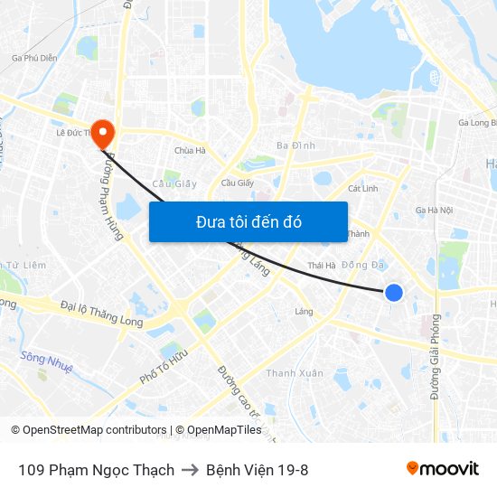 109 Phạm Ngọc Thạch to Bệnh Viện 19-8 map