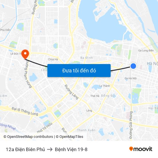 12a Điện Biên Phủ to Bệnh Viện 19-8 map