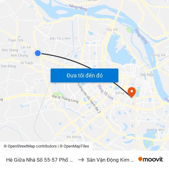 Hè Giữa Nhà Số 55-57 Phố Nhổn to Sân Vận Động Kim Liên map