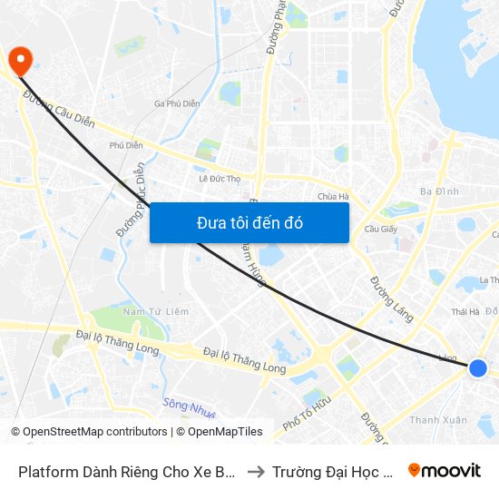 Platform Dành Riêng Cho Xe Buýt Trước Nhà 604 Trường Chinh to Trường Đại Học Công Nghiệp Hà Nội map