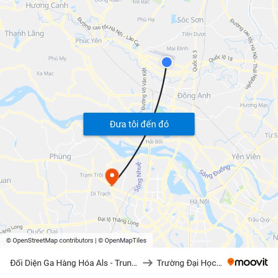 Đối Diện Ga Hàng Hóa Als - Trung Tâm Dịch Vụ Kỹ Thuật Cung Ứng Điện to Trường Đại Học Công Nghiệp Hà Nội map