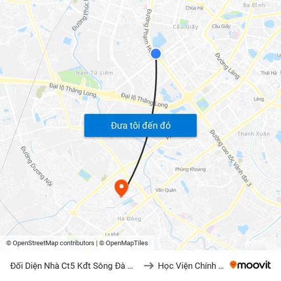 Đối Diện Nhà Ct5 Kđt Sông Đà Mỹ Đình - Phạm Hùng to Học Viện Chính Trị Quân Sự map