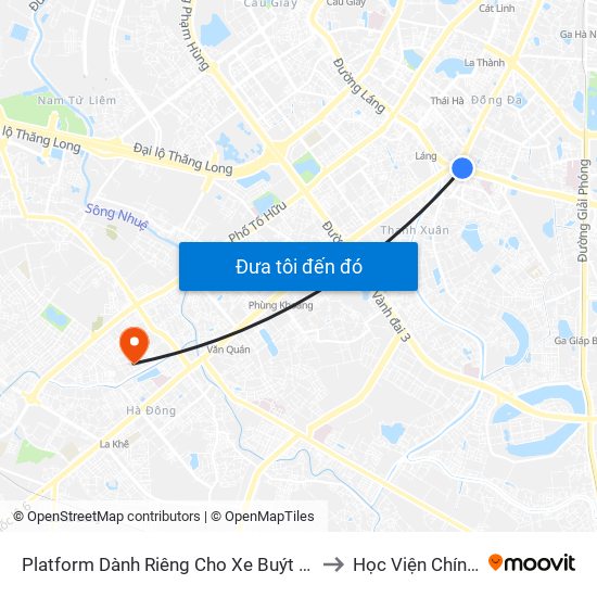 Platform Dành Riêng Cho Xe Buýt Trước Nhà 604 Trường Chinh to Học Viện Chính Trị Quân Sự map