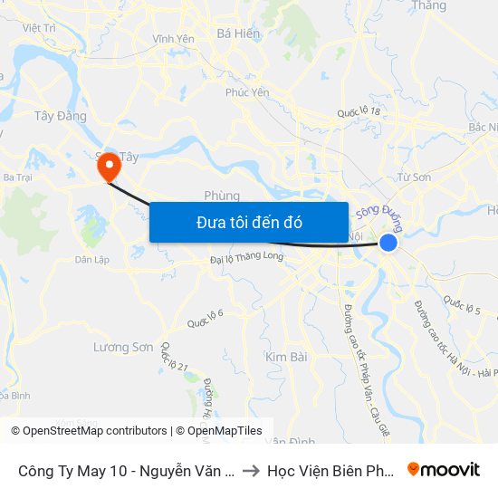 Công Ty May 10 - Nguyễn Văn Linh to Học Viện Biên Phòng map