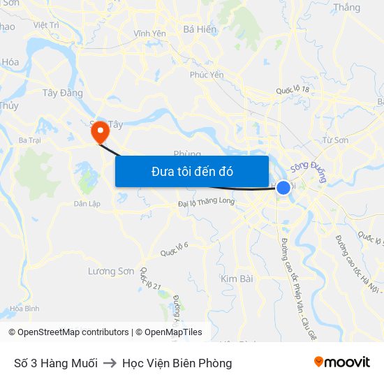 Số 3 Hàng Muối to Học Viện Biên Phòng map