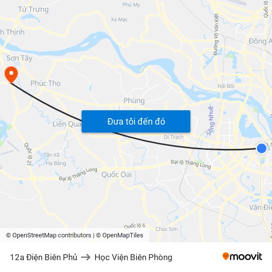 12a Điện Biên Phủ to Học Viện Biên Phòng map