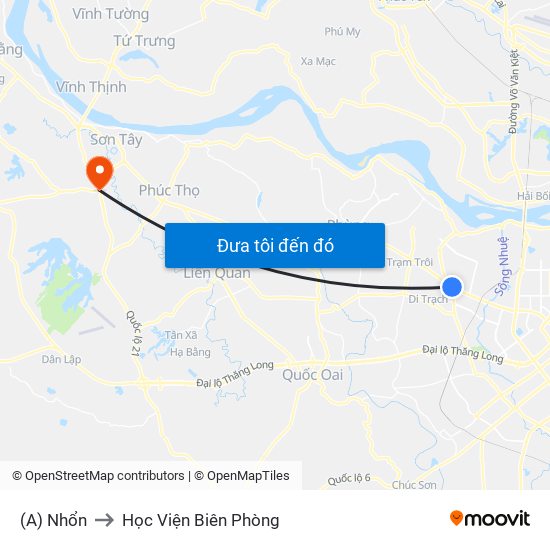 (A) Nhổn to Học Viện Biên Phòng map