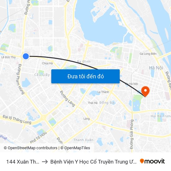 144 Xuân Thủy to Bệnh Viện Y Học Cổ Truyền Trung Ương map