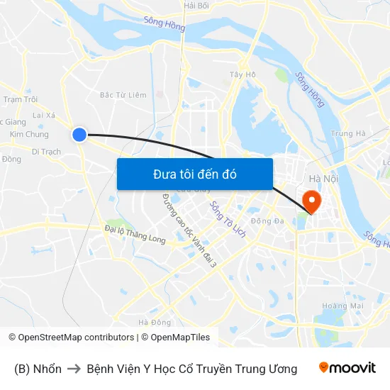 (B) Nhổn to Bệnh Viện Y Học Cổ Truyền Trung Ương map