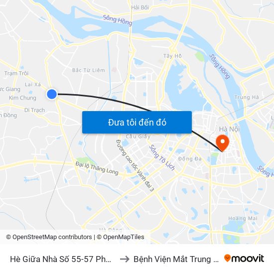 Hè Giữa Nhà Số 55-57 Phố Nhổn to Bệnh Viện Mắt Trung Ương map